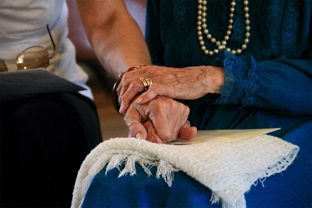 holding hands